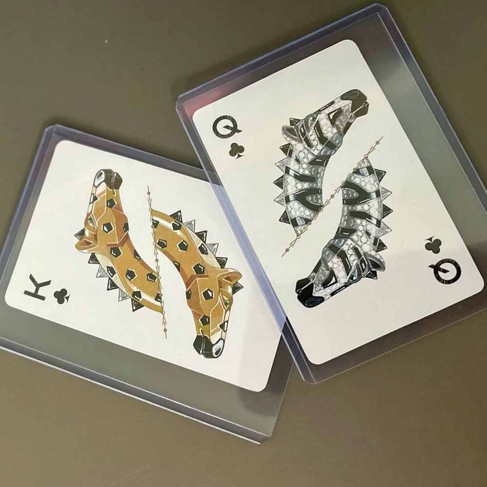 Cartier Equestrian King & Queen of Clubs — Luxury Collector Playing Cards